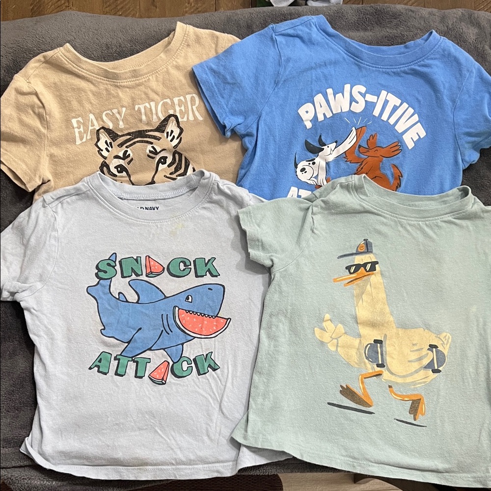 Kids Graphic T-Shirt - Blue Shark Snack Attack